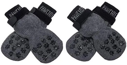PAWCHIE Calcetines para perro para suelo de madera dura con correa interior antideslizante protector de pata para control de tracción
