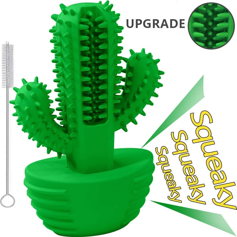 Wisedom Cepillo de dientes para perro, palillo de cuidado dental para cachorro, masajeador eficaz para limpieza de dientes de perro, masajeador de goma natural resistente a mordeduras para masticar juguetes para perros y mascotas