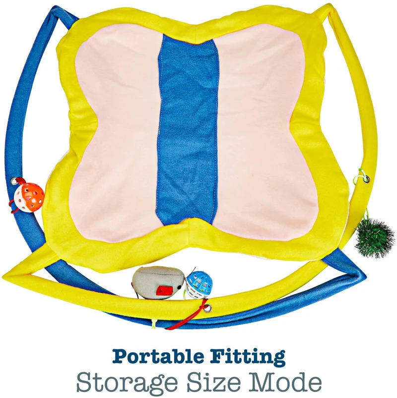 Animales Favorite Cat Play Mat, tienda de campaña Centro de Actividad con colgar juguetes