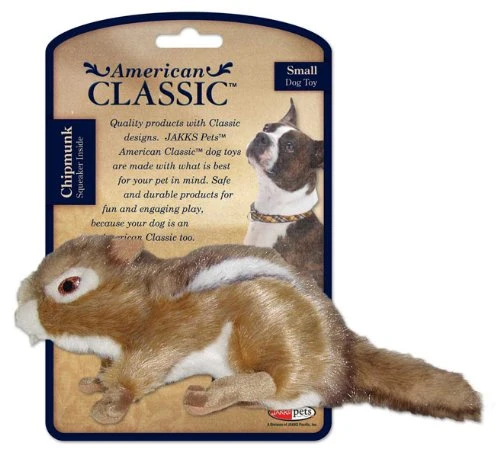 jpi American Classic Peluche Perro Squeak Chew Toy, S, Multicolor