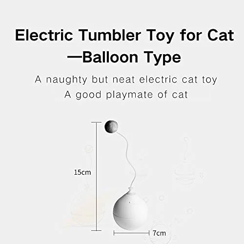 pidan - Pelota electrónica para gato, juguete de pluma, bola de juguete con ruedas, un buen compañero de juego de gato