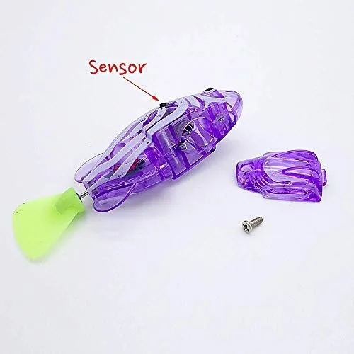 APORO Juguetes de peces robóticos para gato/perro, peces de natación automáticos con luz LED, juguete interactivo para estimular los instintos de tu mascota cazador, juguete de plástico para nadar con niños
