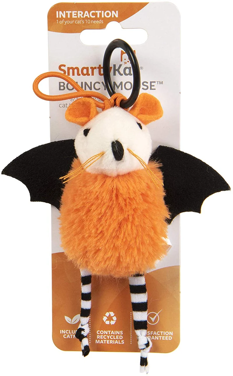 SmartyKat Bouncy Mouse - Juguete para gato, diseño de Halloween