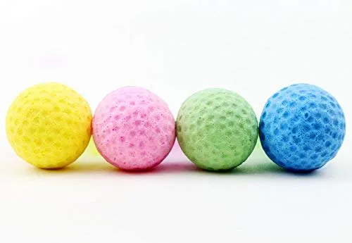 nargos 1,5 Dia Colorful Golf Pelotas de esponja Gatos Juguetes con plumas