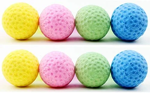 nargos 1,5 Dia Colorful Golf Pelotas de esponja Gatos Juguetes con plumas
