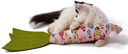 Vaburs Juguete para gatos, juguete para masticar gatos, forma de pez, muñeca, gato, morder, dientes de gato, molienda, juguetes para mascotas, almohada para gatos, suministros para mascotas