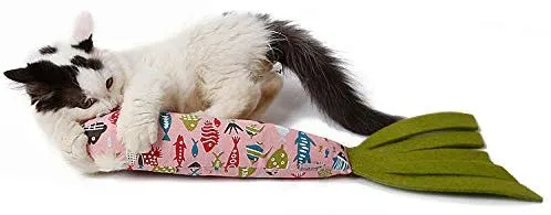 Vaburs Juguete para gatos, juguete para masticar gatos, forma de pez, muñeca, gato, morder, dientes de gato, molienda, juguetes para mascotas, almohada para gatos, suministros para mascotas