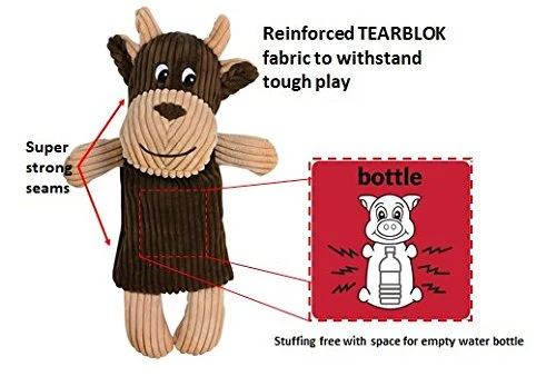 SmartPetLove Tender-Tuffs - Plush Bottle Toy - No Squeaker