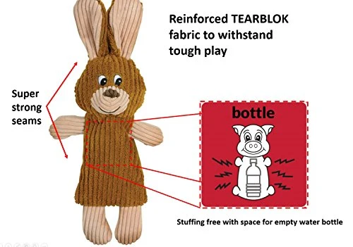 SmartPetLove Tender-Tuffs - Plush Bottle Toy - No Squeaker
