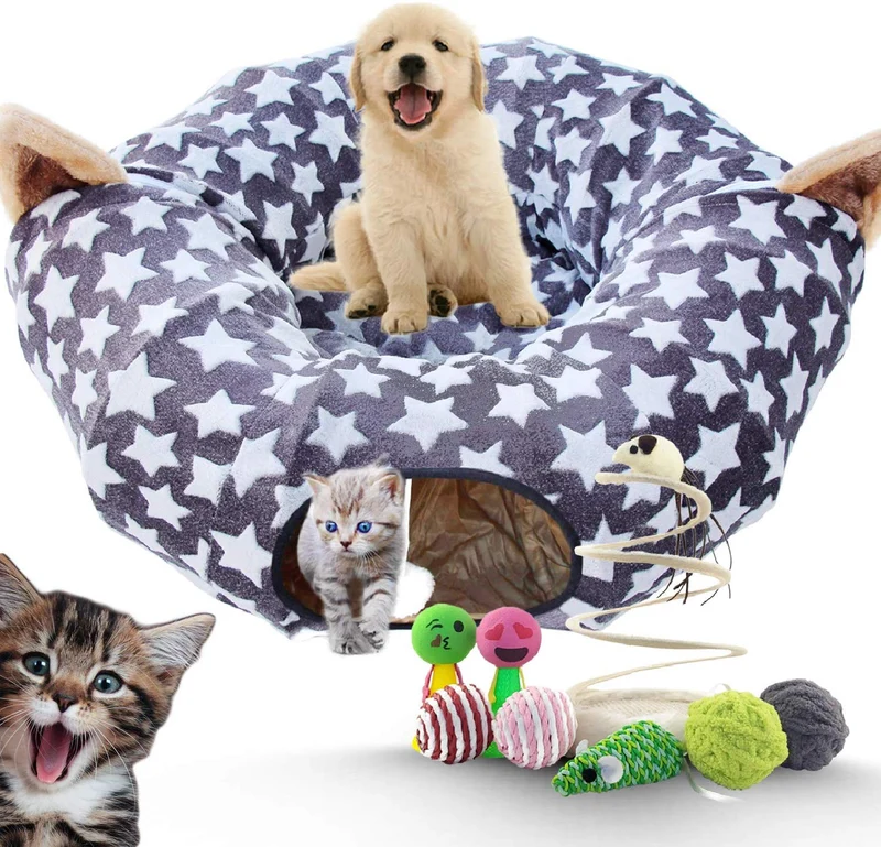 HappyPets - Túnel para gatos con forma de canasta de juguete (8 unidades)