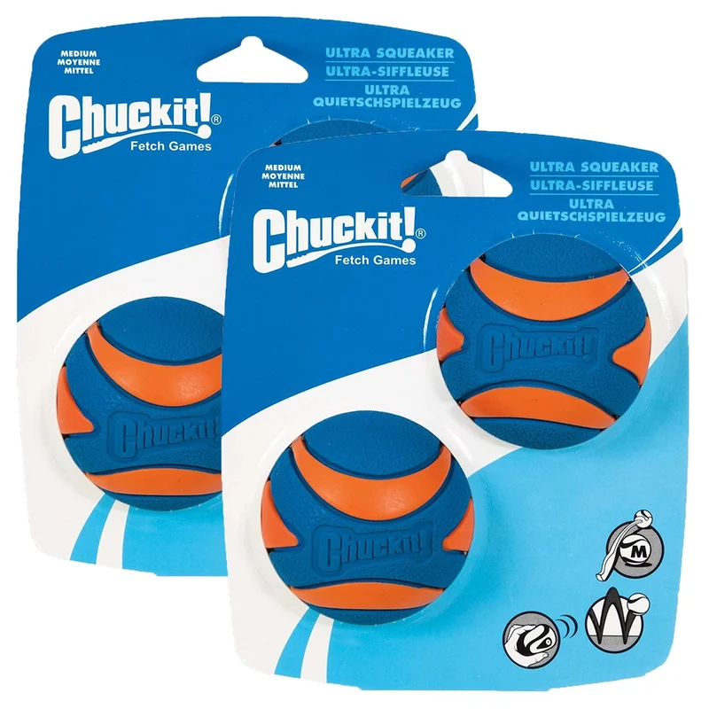 ¡Cómodo! Bola ULTRA SQUEAKER, M- 4 unidades