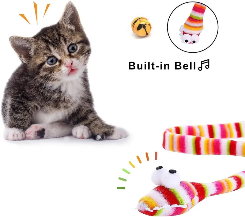 2 Soft Furry y Feather Teaser Varita Y Exerciser para gato y kitten – Cat Juguete interactivo