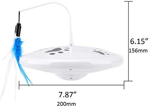 Pawaboo Juguete de plumas para gato, varita interactiva para gato, juguete de pluma voladora con varita extra larga y campana pequeña, juguete divertido para jugar para gatitos o gatos.