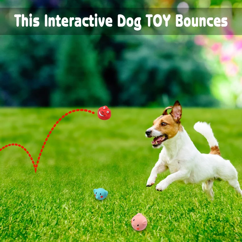 HDSX Juguetes de látex para perros, divertidos juegos de animales, juego interactivo para perros pequeños (6 piezas)