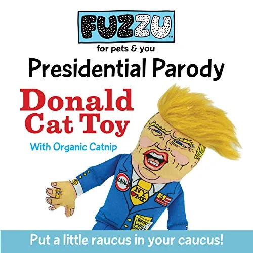 Juguetes para gatos divertidos de Parodia política de Donald Trump, gran regalo para gatos y sus personas, diseño ilustrado a mano, calidad premium, durable no tóxico, relleno de fibra y EE.UU. Grown Certified Organic Catnip