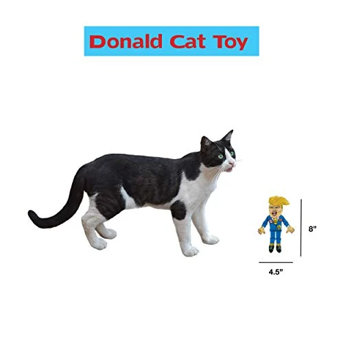 Juguetes para gatos divertidos de Parodia política de Donald Trump, gran regalo para gatos y sus personas, diseño ilustrado a mano, calidad premium, durable no tóxico, relleno de fibra y EE.UU. Grown Certified Organic Catnip