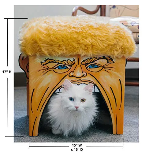 Juguetes para gatos divertidos de Parodia política de Donald Trump, gran regalo para gatos y sus personas, diseño ilustrado a mano, calidad premium, durable no tóxico, relleno de fibra y EE.UU. Grown Certified Organic Catnip