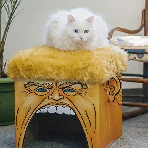 Juguetes para gatos divertidos de Parodia política de Donald Trump, gran regalo para gatos y sus personas, diseño ilustrado a mano, calidad premium, durable no tóxico, relleno de fibra y EE.UU. Grown Certified Organic Catnip