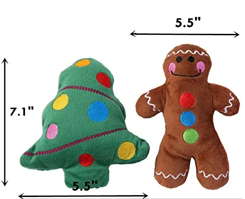 JPB - Juego de 4 juguetes de peluche para perros pequeños
