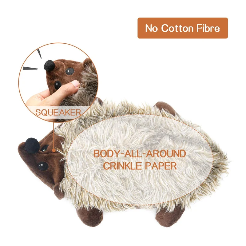 Legend Sandy Hedgehog - Juguete de peluche para perro, juguete para perros pequeños, medianos y grandes