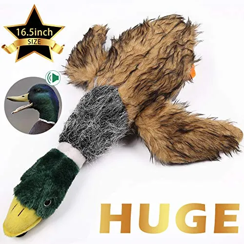 Juguete para perro de Wangstar Pet Mallard, juguete para perro chirriante, juguete para perros pequeños y medianos
