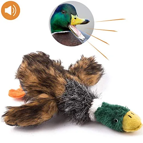 Juguete para perro de Wangstar Pet Mallard, juguete para perro chirriante, juguete para perros pequeños y medianos