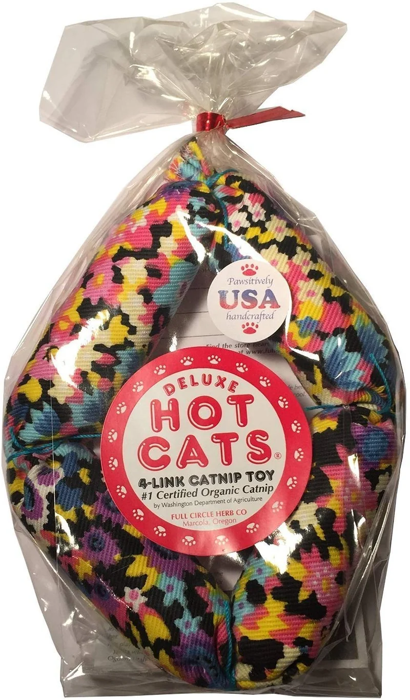Deluxe Cats cuatro Link Catnip salchicha Cat Toy caliente – Variedad diseño 17"