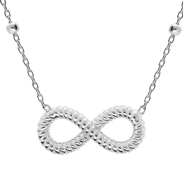 Collier infini torsadé – Argent 925 rhodié | Azuline