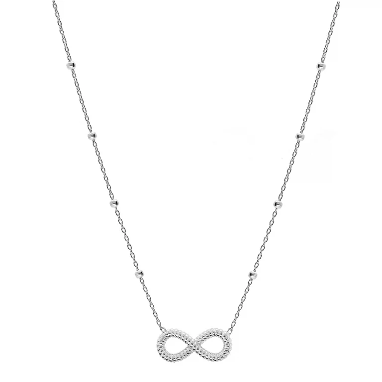 Collier infini torsadé – Argent 925 rhodié | Azuline