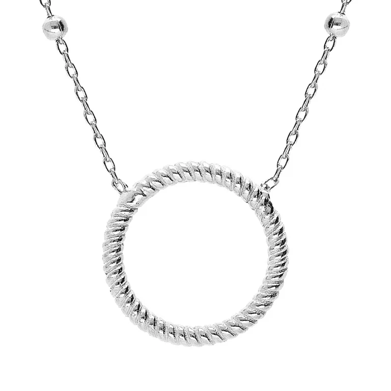 Collier cercle torsadé – Argent 925 rhodié | Azuline