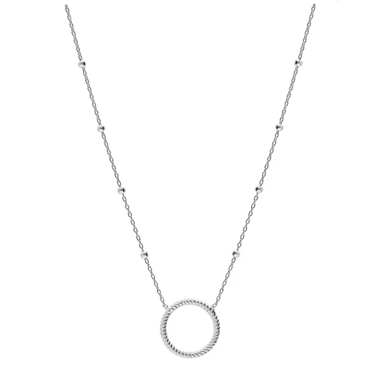 Collier cercle torsadé – Argent 925 rhodié | Azuline