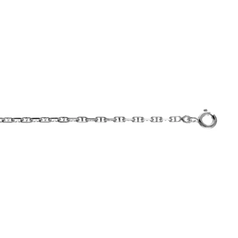 Collier ras de cou maille marine inversée 40 cm – Argent 925 rhodié | Azuline