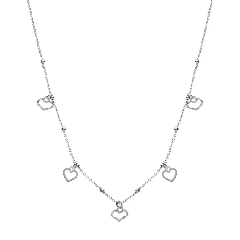 Collier pampilles cœur – Argent 925 rhodié | Azuline