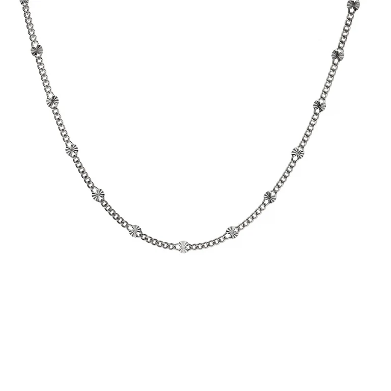 Collier maille diamanté – Argent 925 rhodié | Azuline