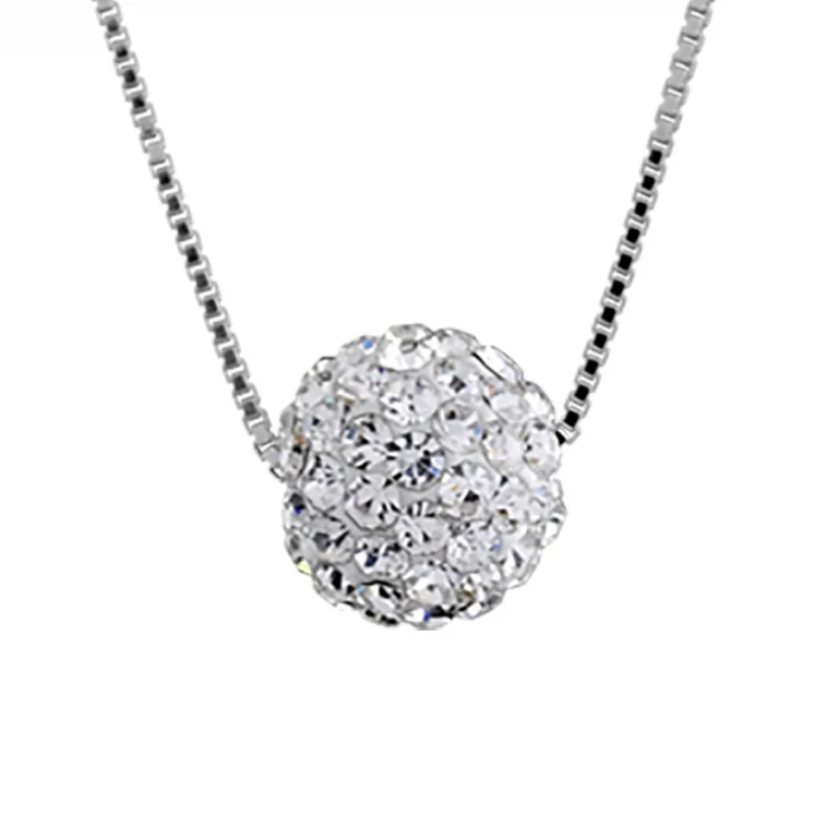 Collier sphère en résine – Argent 925 rhodié | Azuline