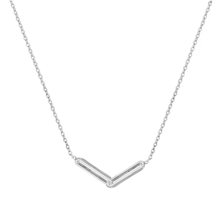 Collier v – Argent 925 rhodié | Azuline