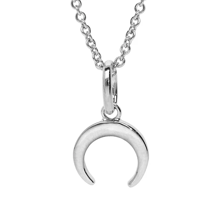 Collier croissant – Argent 925 rhodié | Azuline