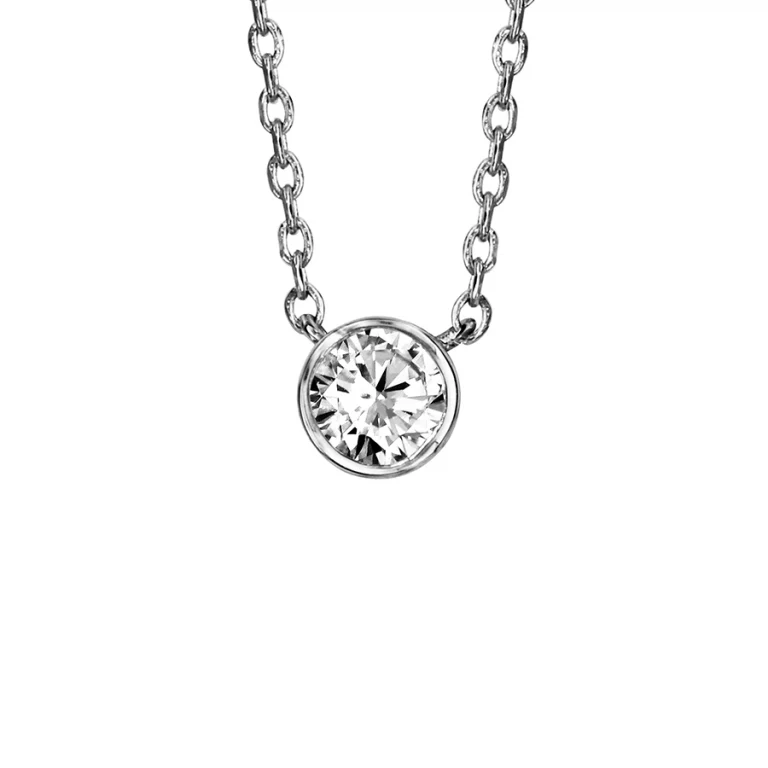 Collier cercle à oxyde – Argent 925 rhodié | Azuline