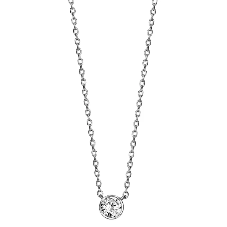 Collier cercle à oxyde – Argent 925 rhodié | Azuline