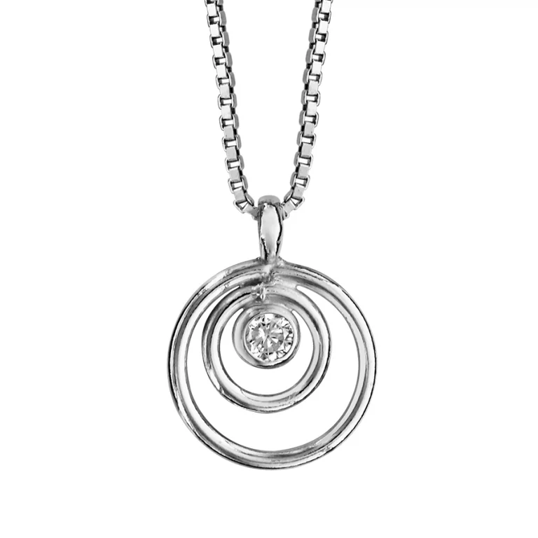 Collier spirale – Argent 925 rhodié | Azuline