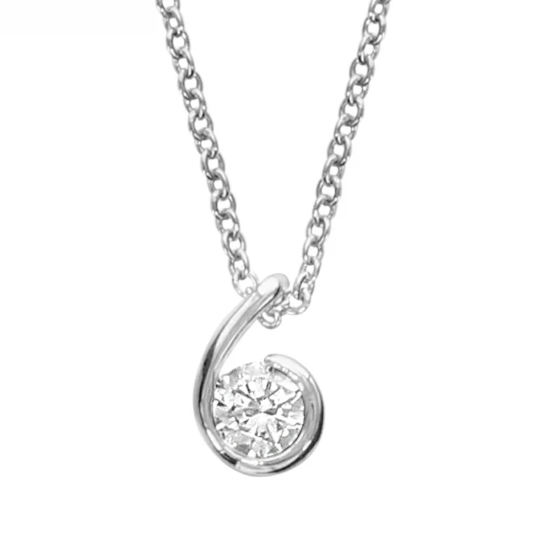 Collier virgule – Argent 925 rhodié | Azuline