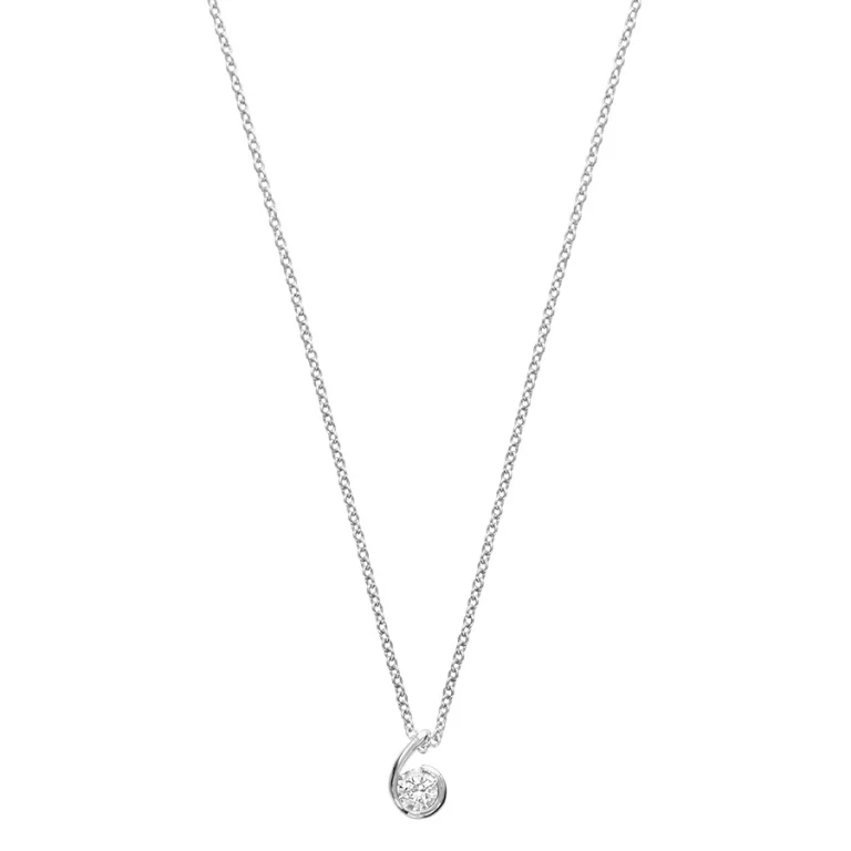 Collier virgule – Argent 925 rhodié | Azuline