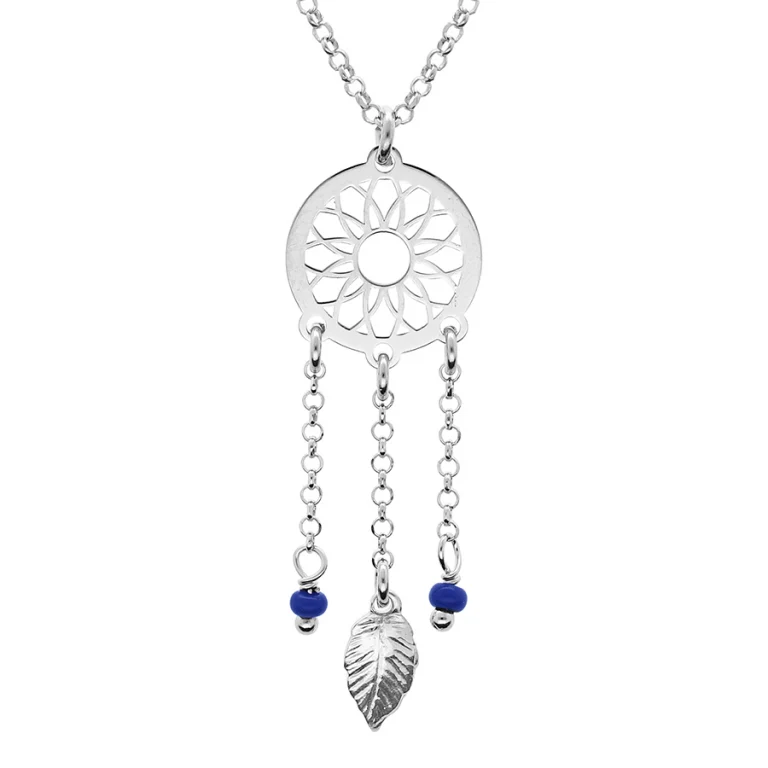 Collier attrape rêve ajouré – Argent 925 rhodié | Azuline