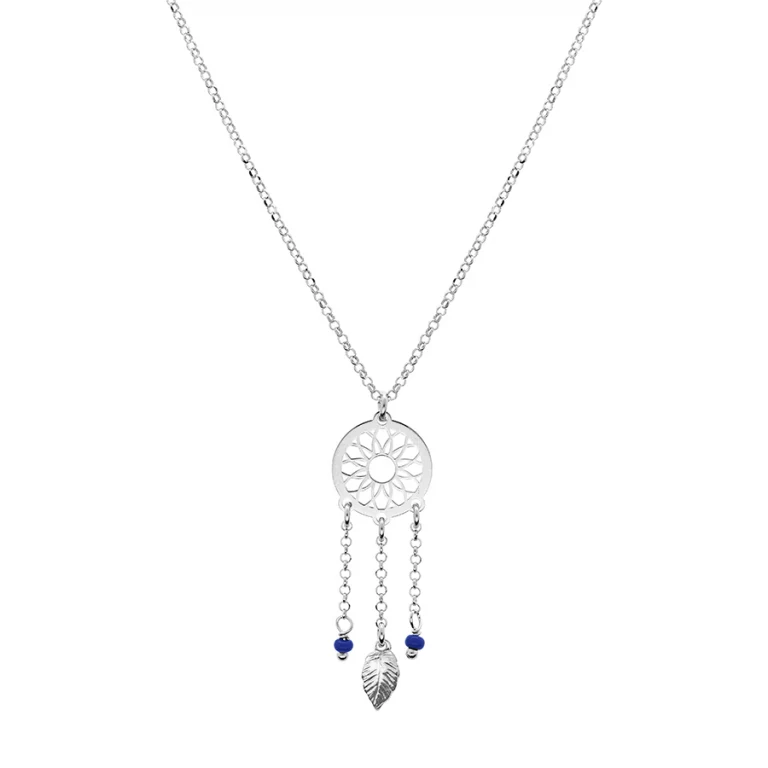 Collier attrape rêve ajouré – Argent 925 rhodié | Azuline