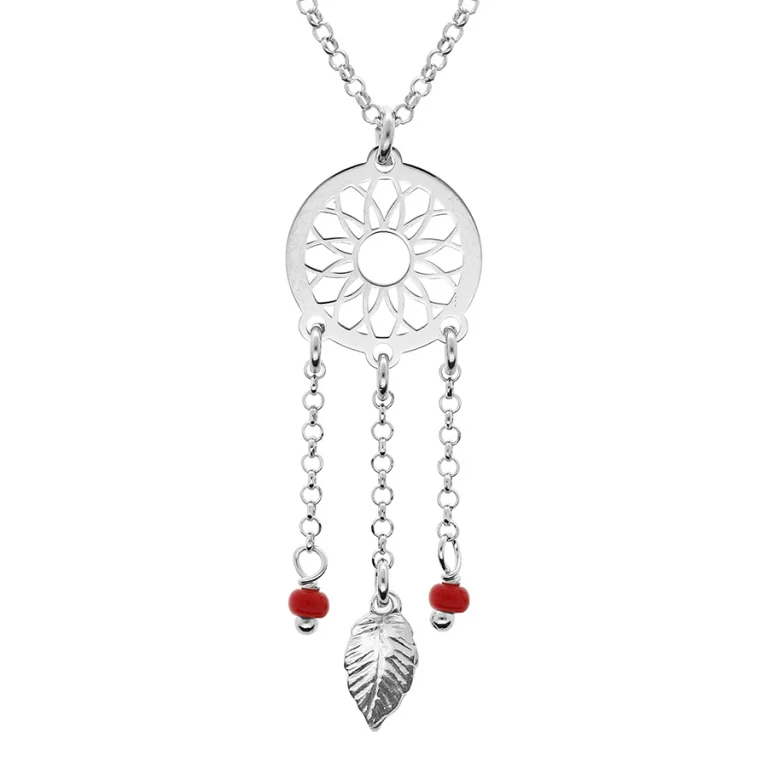 Collier attrape rêve en résine à boules grand modèle – Argent 925 rhodié | Azuline