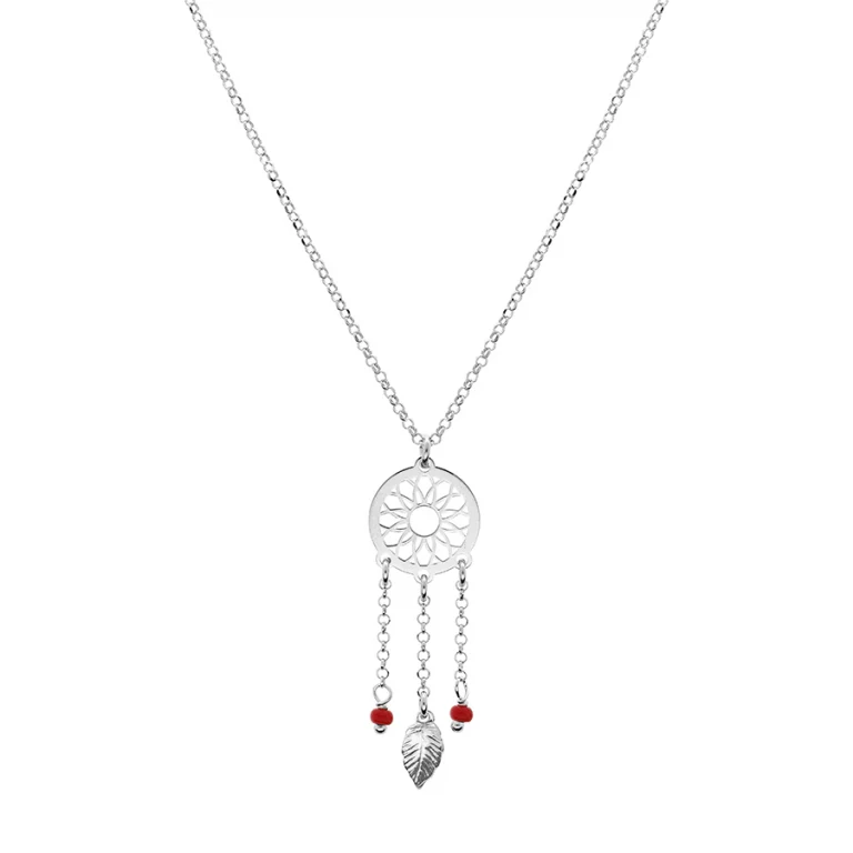 Collier attrape rêve en résine à boules grand modèle – Argent 925 rhodié | Azuline