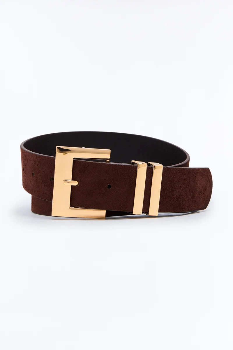 Too Far Gone Leather Belt - Brown