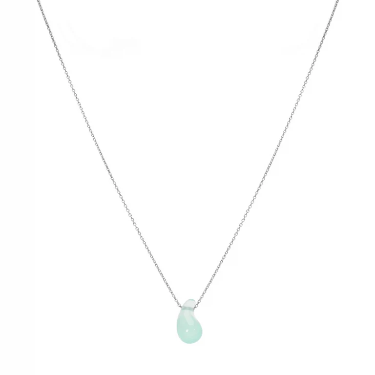 Collier goutte bleu ciel – Argent 925 rhodié | Azuline