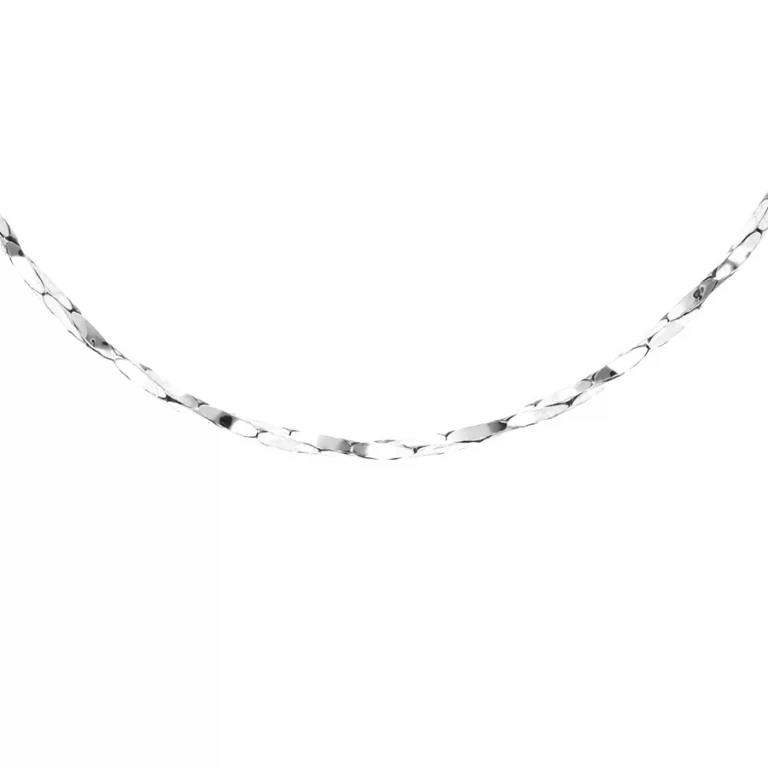 Collier torsadé diamanté fin 45 cm – Argent 925 rhodié | Azuline