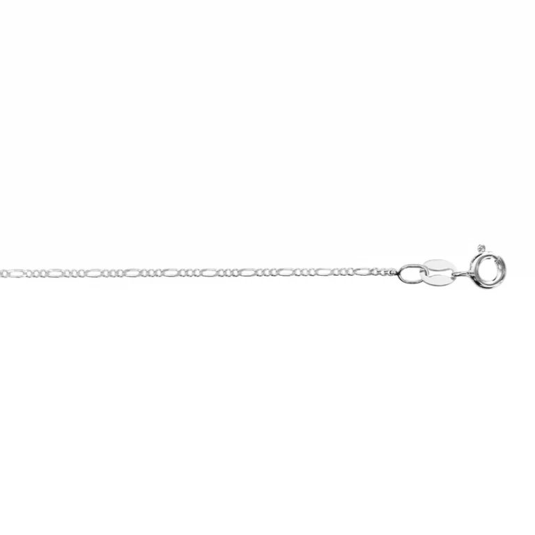 Collier maille figaro 1+3 1,2 mm – Argent 925 rhodié | Azuline